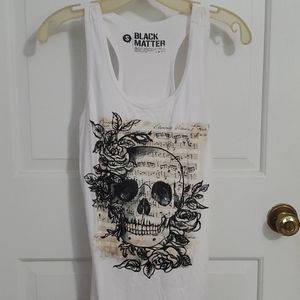 Sheet music skull tank top